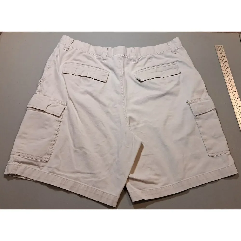 Architect Cargo Shorts Mens 38 Stone 100% Cotton Pockets‎ Utility Hiking Camping